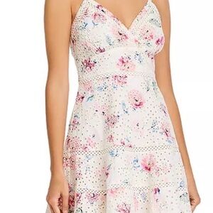 Aqua eyelet Lace mini Dress size medium